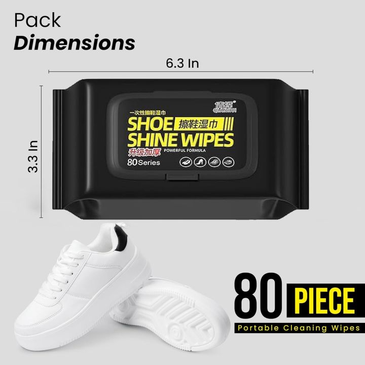 Pack Of 2 Portable Shoes Cleaning Wipes, Disposable Shoe Wipes, Dirt Cleaning Wipes
