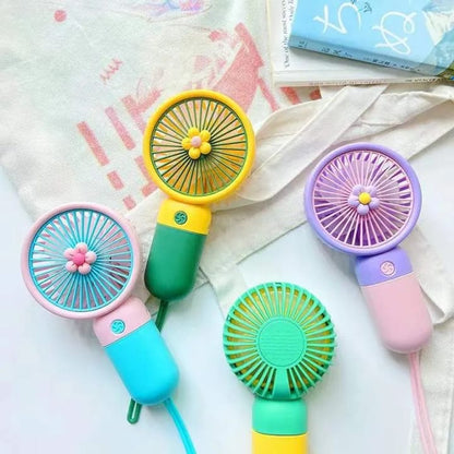 Mini Fan USB Rechargeable Handheld Desktop fan– Portable Lightweight,  Office, School & Travel Summer Gift