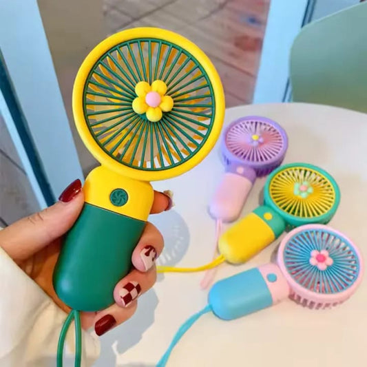 Mini Fan USB Rechargeable Handheld Desktop fan– Portable Lightweight,  Office, School & Travel Summer Gift
