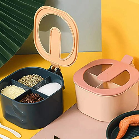 Buy 1 Get 1 Free - 4 Partition Spices Storage Box