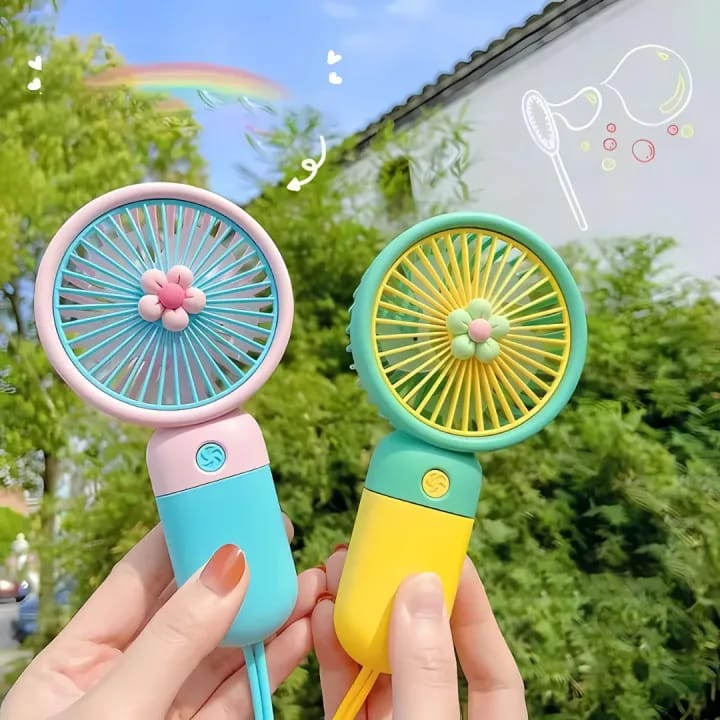 Mini Fan USB Rechargeable Handheld Desktop fan– Portable Lightweight,  Office, School & Travel Summer Gift