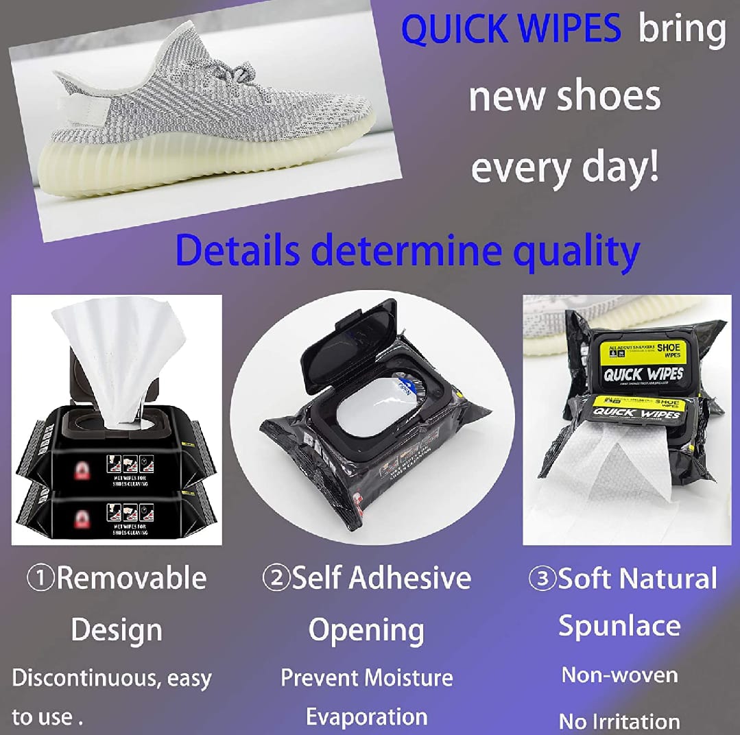 Pack Of 2 Portable Shoes Cleaning Wipes, Disposable Shoe Wipes, Dirt Cleaning Wipes